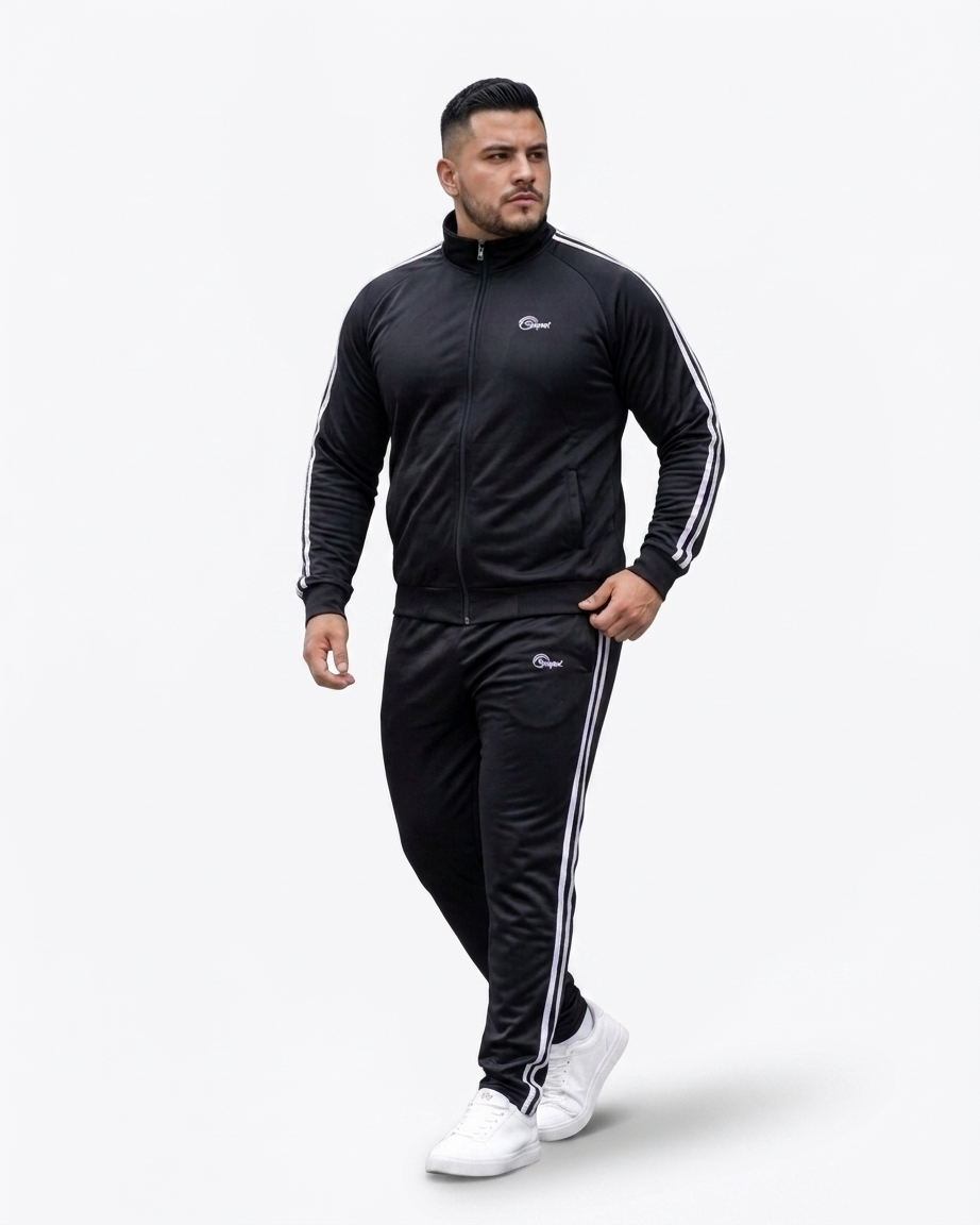 Conjunto Deportivo Hombre — Negro Mate