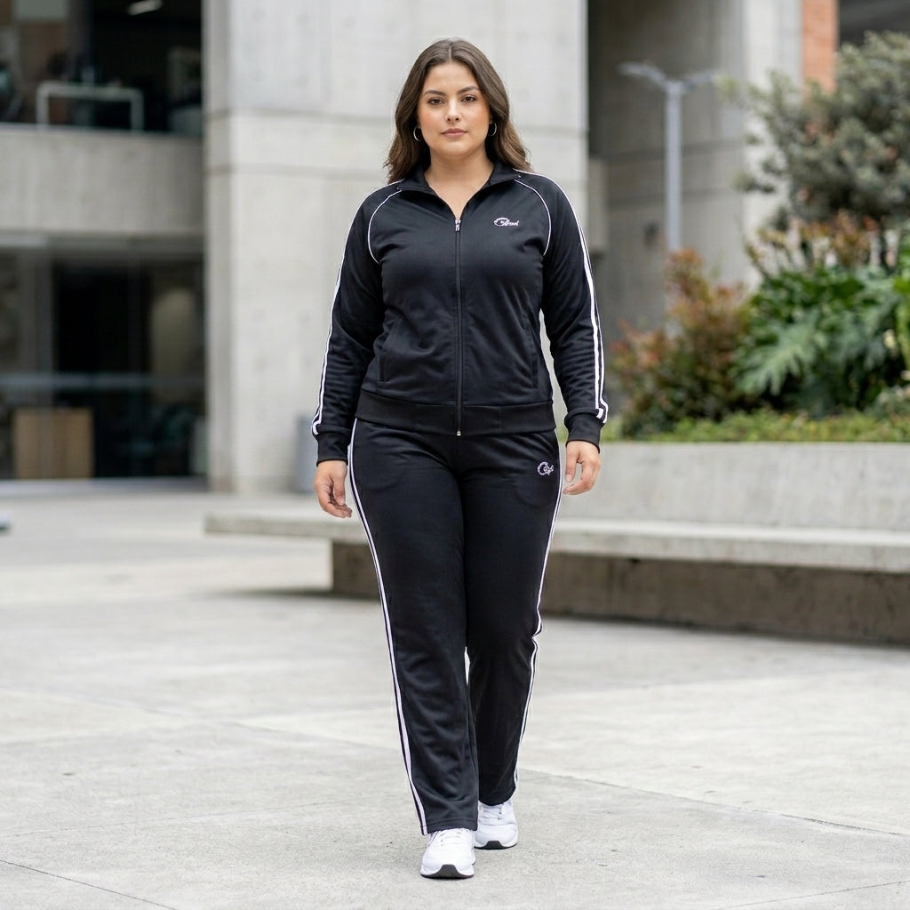 Conjunto Deportivo Mujer — Negro Mate