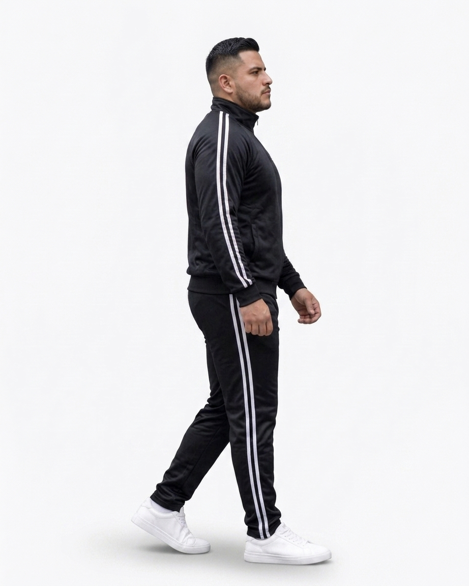 Conjunto Deportivo Hombre — Negro Mate