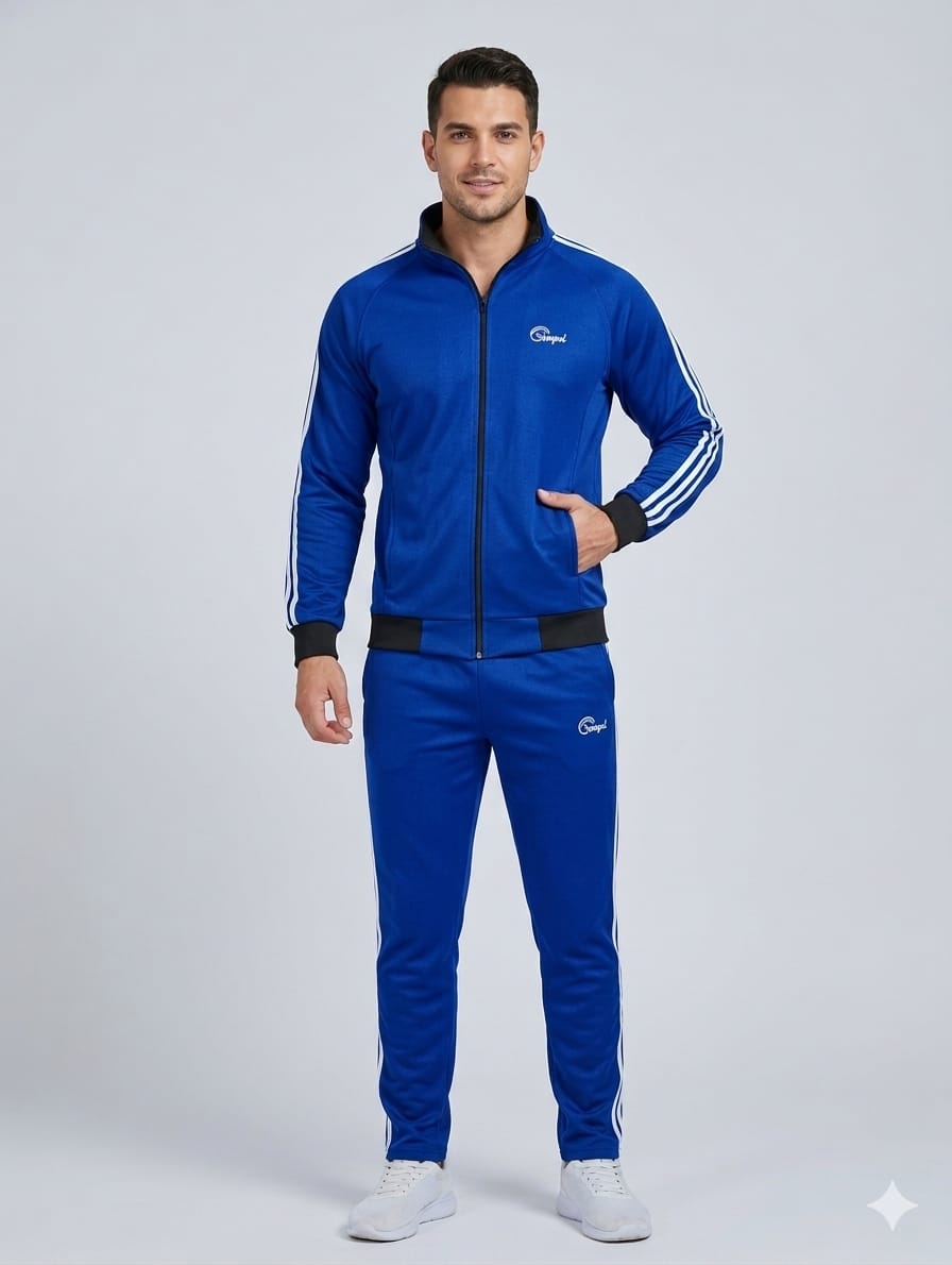 Conjunto Deportivo Hombre — Azul Rey Jaspe