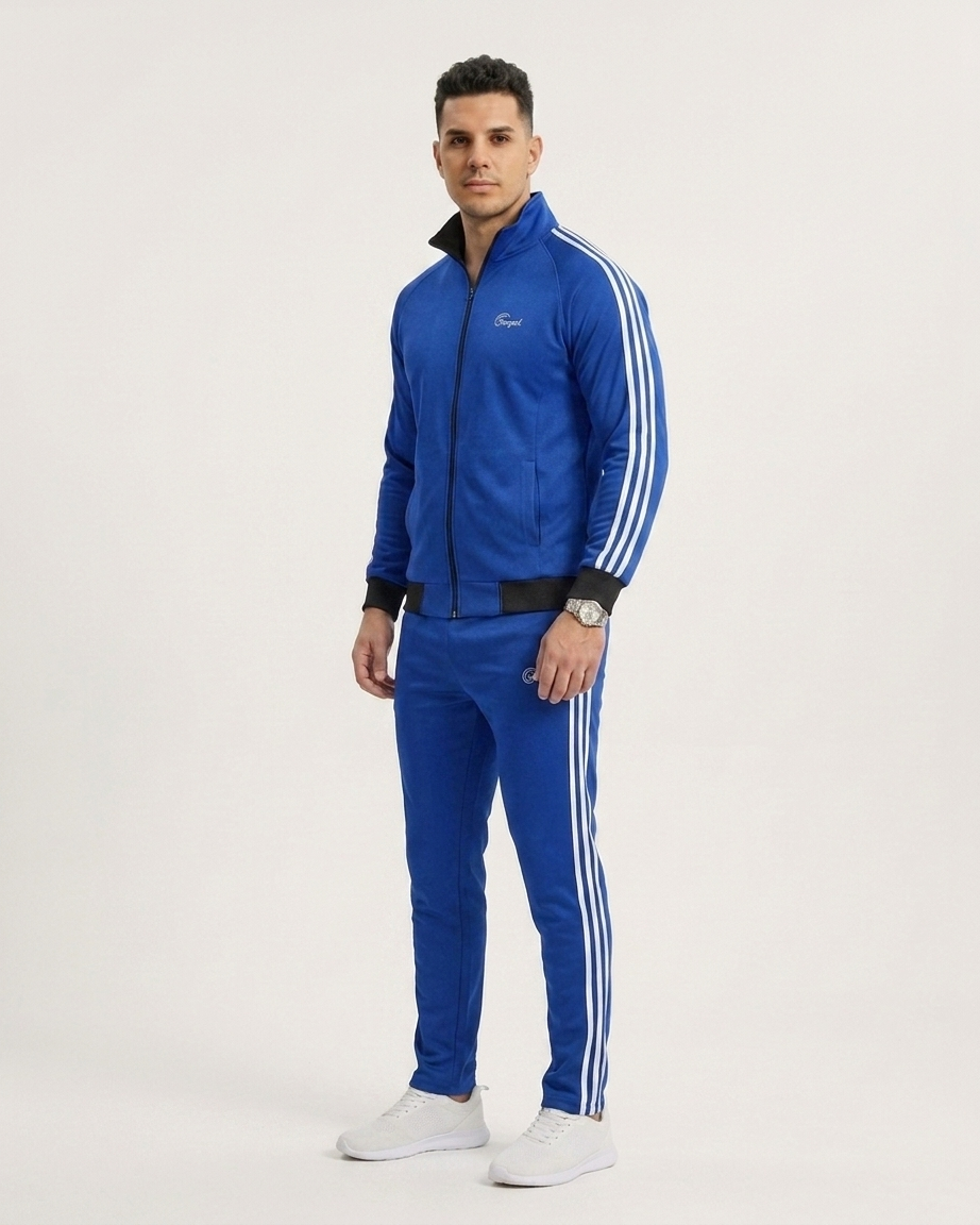 Conjunto Deportivo Hombre — Azul Rey Jaspe